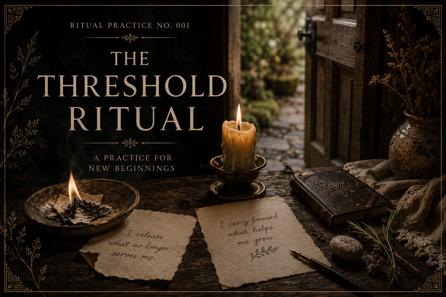 Ritual Practice No. 001 - The Threshold Ritual : A Simple Practice for New Beginnings