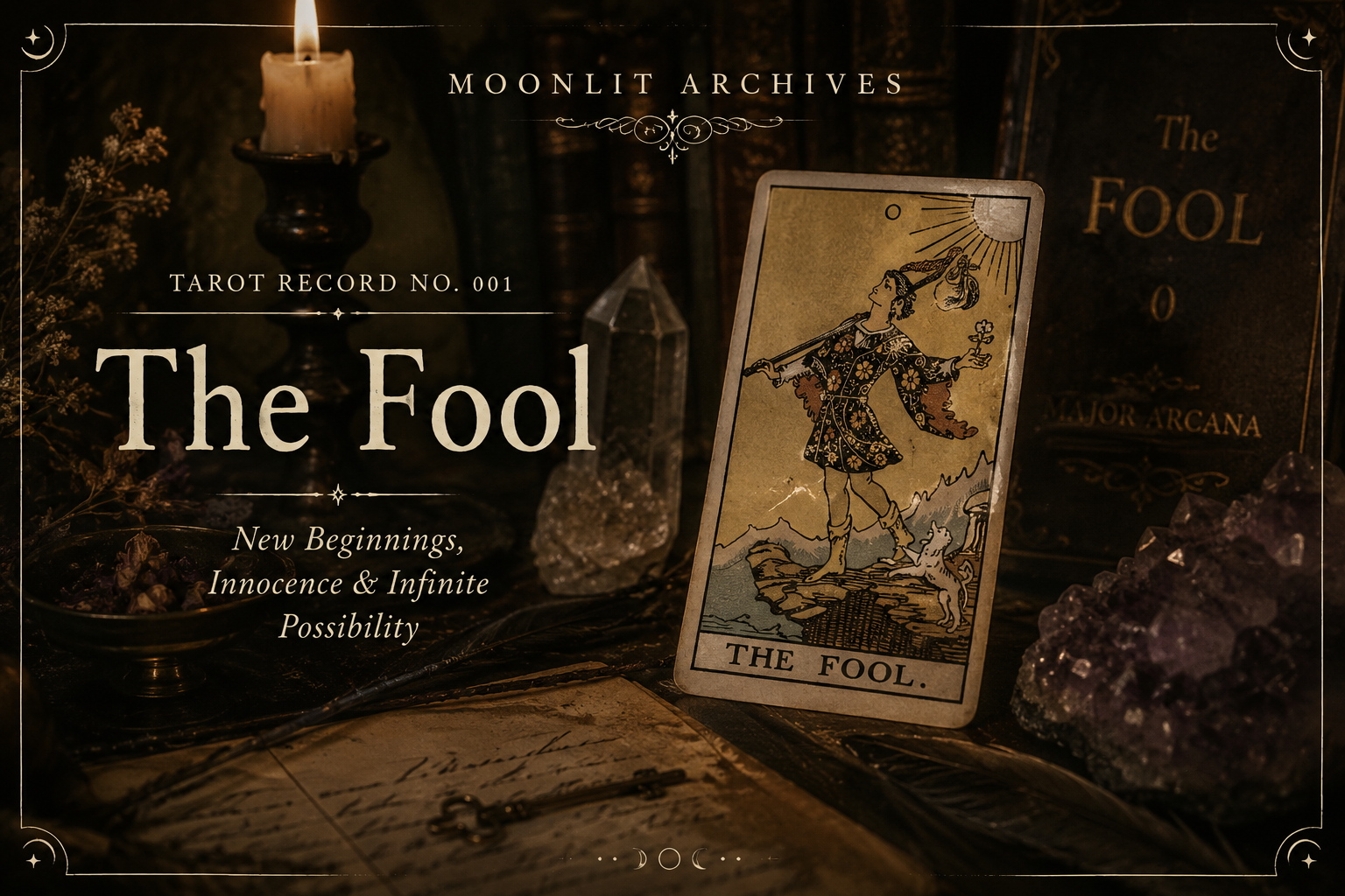 Tarot Record No. 001 – The Fool: Symbolism, History & Traditional Interpretations