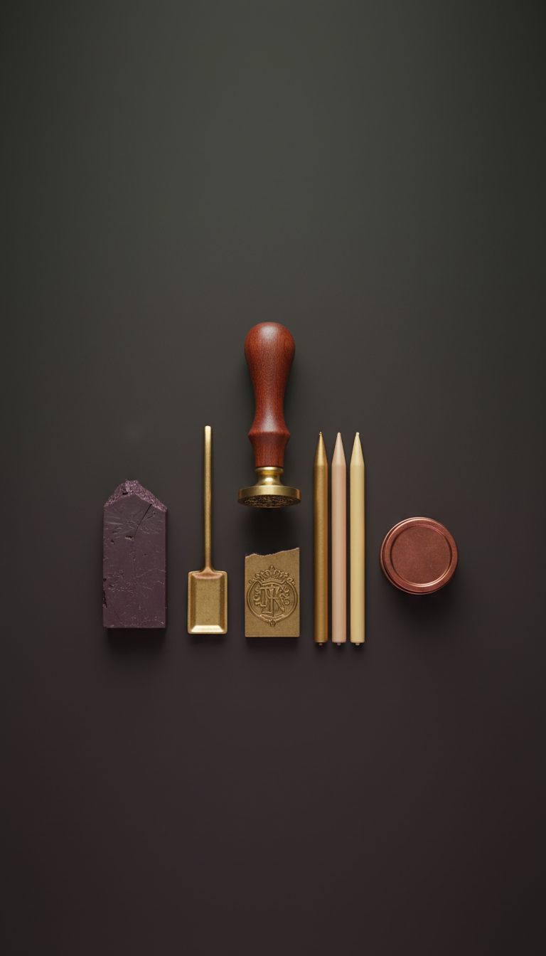 Wax Seal Kit with Brass Stamp