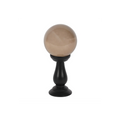 Small Smoke Grey Crystal Ball on Stand
