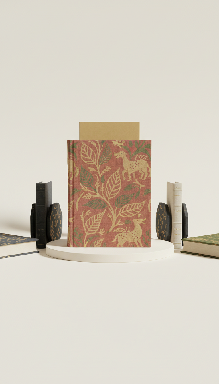 Linen-bound folklore book of arcane tales